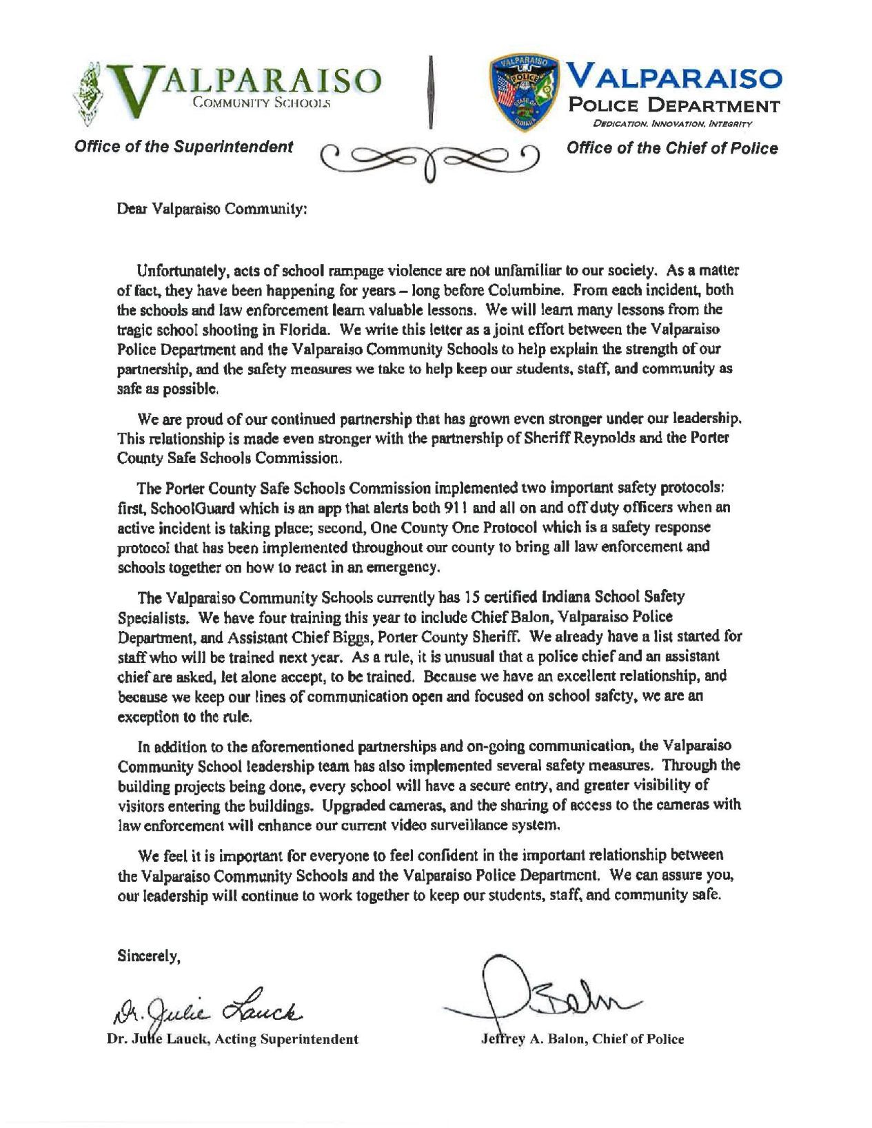 Joint statement